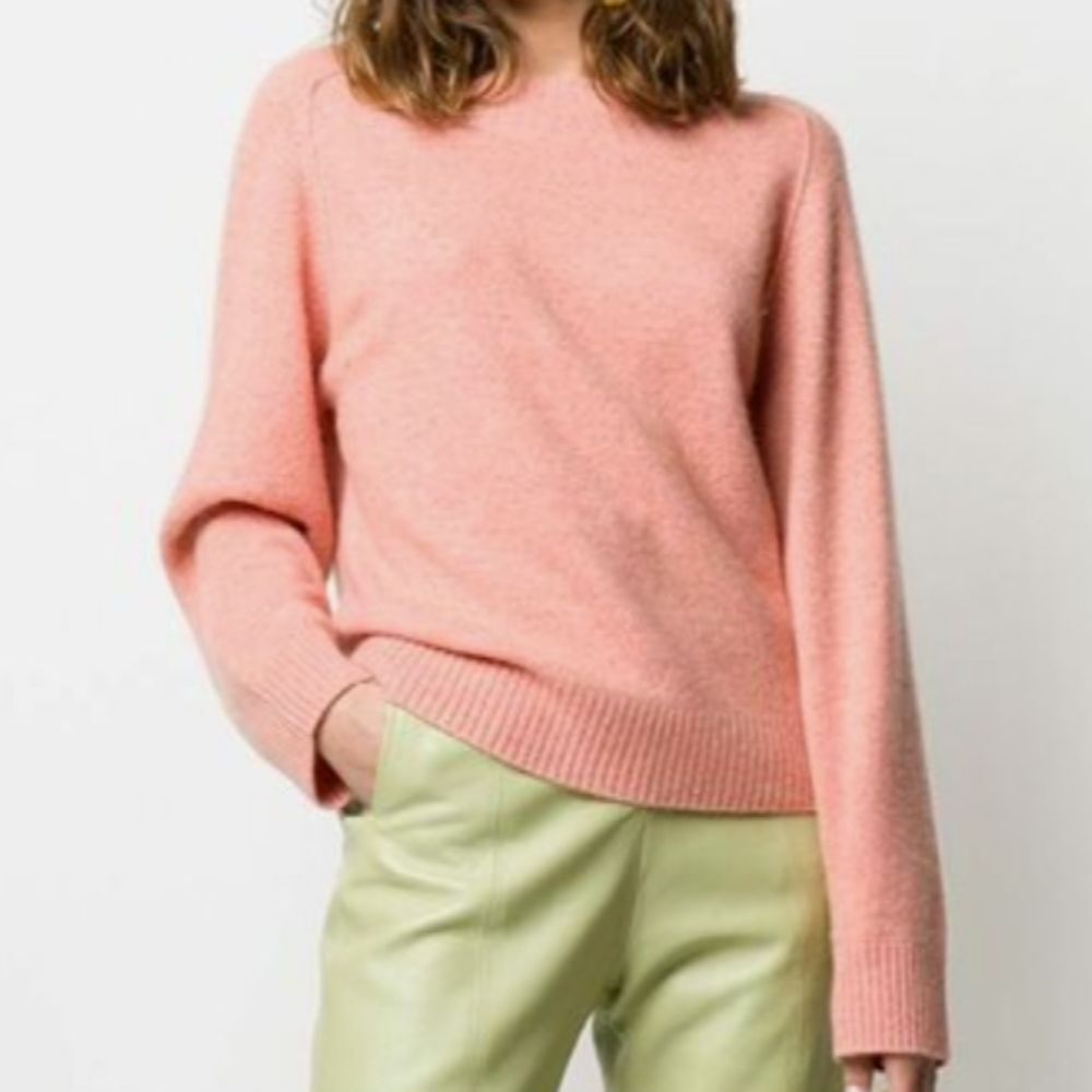 Vince Cashmere Silk Blend Crewneck Knit Boxy Soft Raglan Sweater Sz S
